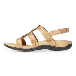 Womens Vionic Amber Adjustable Sandal Gold Cork -Vionic 44AMBERGLDCRK 4