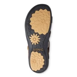 Womens Vionic Amber Adjustable Sandal Gold Cork -Vionic 44AMBERGLDCRK 5