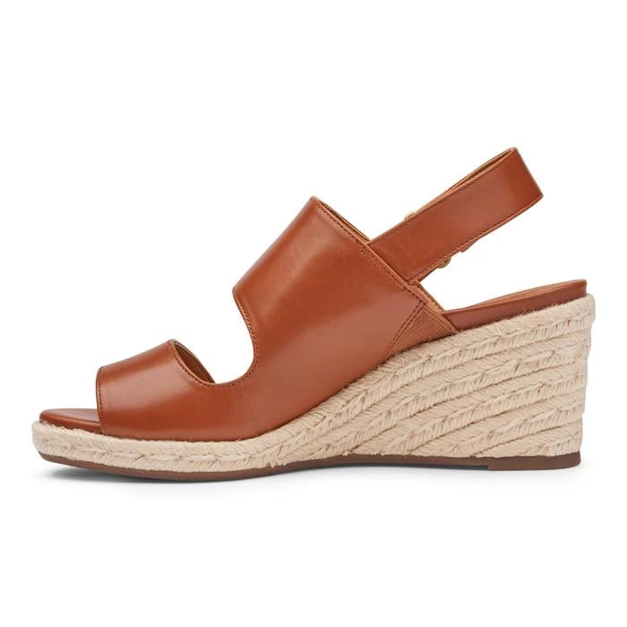 Womens Vionic Brooke Wedge Sandal Cognac 5 Womens Vionic Brooke Wedge Sandal Cognac - Image 3