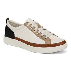 Womens Vionic Winny Lace Up Sneaker In Ivory/Black